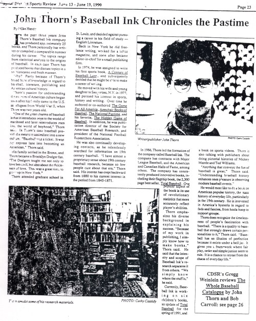 John Thorn's Baseball Ink Chronicles the Pastime